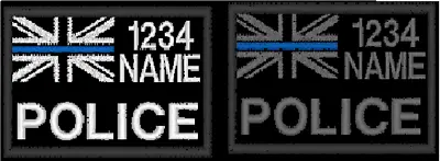 £5.99 • Buy POLICE NAME TAG ID MORALE PATCH Official HOOK  Personalised Custom Text