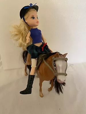 Moxie Girlz Horse Riding Club Avery Doll 10 Blonde Jockey Ele W/Brown Horse • $15
