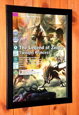 The Legend Of Zelda Twilight Princess GameCube Wii Small Poster Ad Page Framed • $53.99