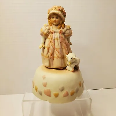 Vintage Schmid Music Box Girl And Lamb Bisque • $14