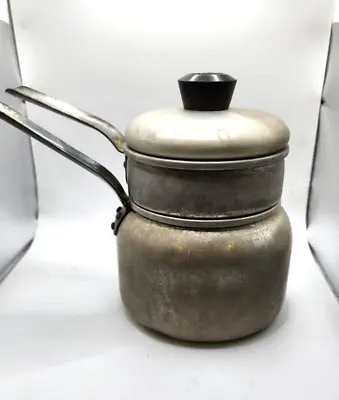 Vintage WEAR-EVER #2430 3/4 ALUMINUM DOUBLE BOILER Made In Usa • $12.88