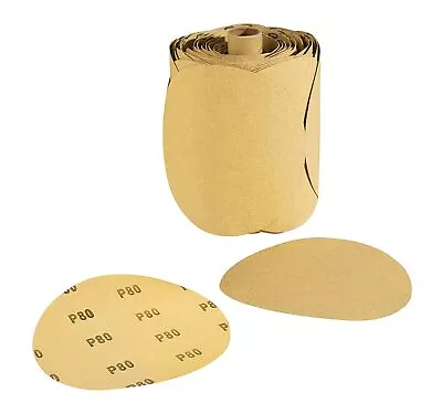 6 In 80 Grit PSA Sanding Disc Sticky Back Sandpaper 100 Roll Adhesive DA Sander • $32.19