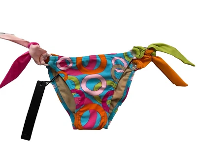 $34.99 • Buy Rosa Cha S Bikini Botttoms Vintage Blue Pink Orange NEW NWT