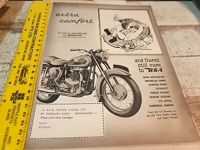 1961 BSA 650 GOLDEN FLASH Motorcycle Original UK Sales Advert • $7.50