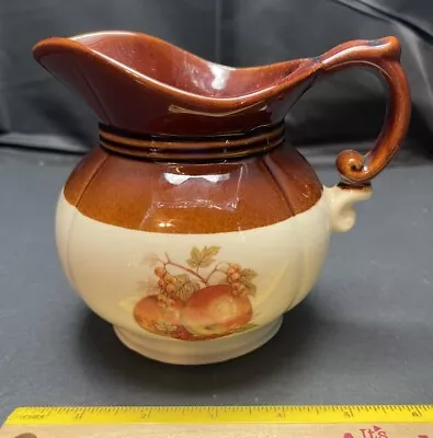 Vintage McCoy Pottery Apples And Grapes Pitcher #7528 USA • $16.99