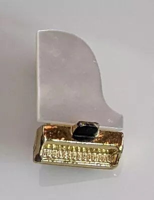Vintage Piano Mother Of Pearl Goldtone Plated Brooch Pin       • $11.17