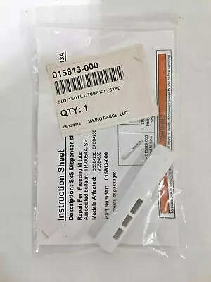 Viking Refrigerator Ice Maker Slotted Fill Tube Extension Kit NOS 015813-000 • $51.86