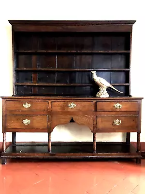 Fine Carmarthenshire Old Oak Antique Welsh Farmhouse Rustic Pot Cupboard Dresser • £3499