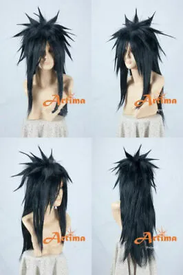 Uchiha Madara Long Black Cosplay Animation Modeling Wig Hair Free Shipping • $27.92