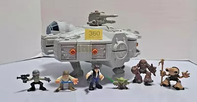 Imaginext Star Wars Galactic Heroes Millennium Falcon With 6 Figures • £26.99