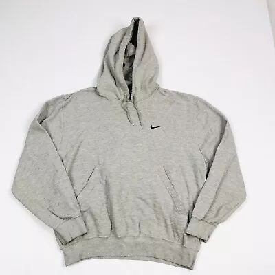 Vintage Nike Hoodie Sweatshirt Mens Medium Essentials Gray Tag 90s Y2K • $38.15