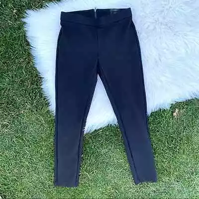 J. Crew Black Pixie Leggings Skinny Pants Small Pull On Back Zipper • $15