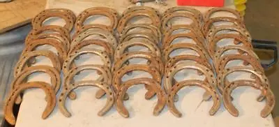 40 Used Steel Horseshoes All Size 00-0 • $15.50