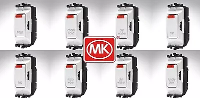 £14 • Buy MK Grid Plus Kitchen Grid Switches Engraved Neon Double Pole