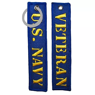 EE INC. US Navy Veteran Embroidered Keychain • $9.70