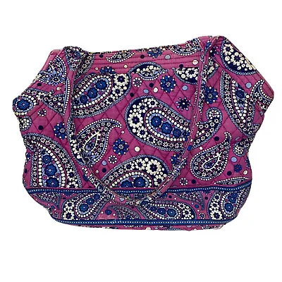 Vera Bradley Boysenberry Pink And Blue Shoulder Strap Zip Closure 12”x10” Rtd • $15.78