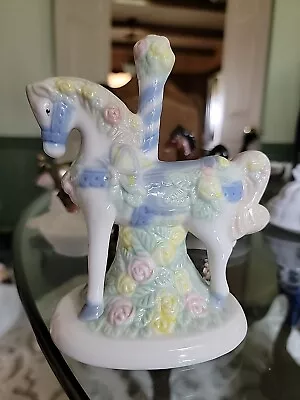 K's Collection Porcelain Figurine Carousel Horse Merry Go Round 6  Tall NICE!!! • $12