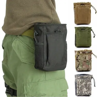 Drawstring Magazine Mag Pouch Molle Dump Pouch Tactical Utility Pouch Waist Bag • $10.99