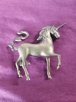 Vintage 1970's Brass Unicorn Horse Table Art • $17