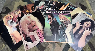 MOTLEY CRUE Magazine Clipping Pin Up Lot Of 12 Heavy Hair Metal Rock Vince Neil • $17.75