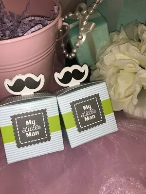  My Little Man  Mustache Baby Shower Favors Box 60 Pieces; 2 X2  • $12.99