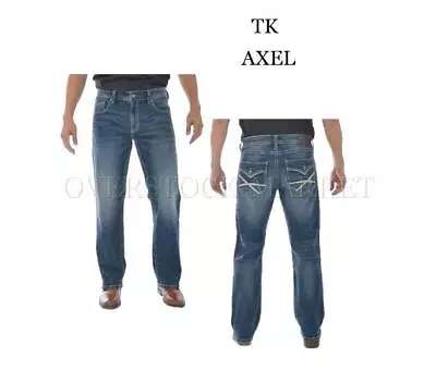 New Men's Tk Axel Stretch Slim Boot Denim Jean! Embroidered Back Pocket! Variety • $24