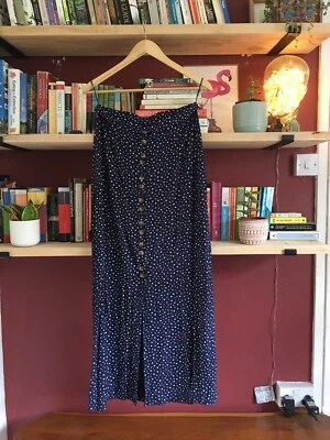 £3.20 • Buy Polka Dot Maxi Skirt - Size 12 - Boho - Full Length  - Next 