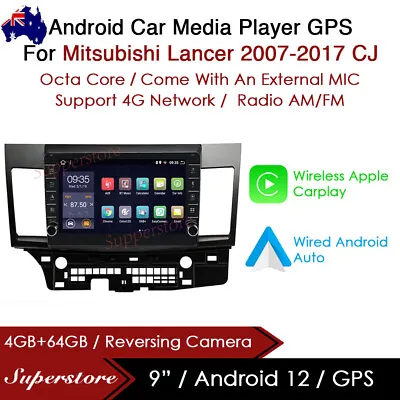 $559.95 • Buy 9” Android 12 Car Stereo Non-DVD GPS Radio Head Unit For Mitsubishi Lancer CJ