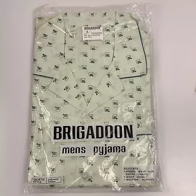 Vintage NOS Brigadoon Mens Pyjamas Shortie Sleepwear Size L 100cm Poly/Cotton • $35