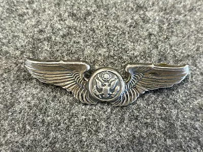 WWII US Army Air Forces Combat Crewman's Wing Clutch Back Marked Sterling • $30