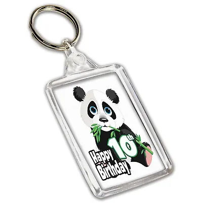 Cute Panda Birthday Keyring Gift Girls Boys Ladies Mens  - ANY AGE 1 To 115 • £3.99