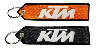 KTM Motorcycle Keychain 1 PC Double Sided Embroidered USA  • $10.95