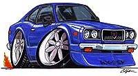 RX-3 Blue Cartoon T-shirt Wankel Mazda Rx3 Sp Rotary Available In Sizes S-3XL • $20.42