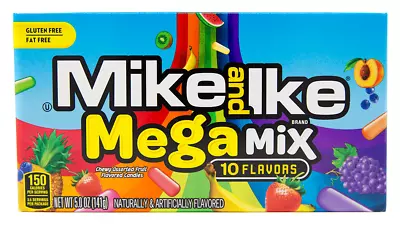 12x Mike & Ike Mega Mix Chewy Assorted 10 Flavors Candies 141g American Candy • $44.88