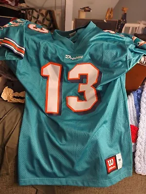 New W/Tag Dan Marino Miami Dolphins NFL Football Jersey Wilson Sewn Authentic 42 • $149.99