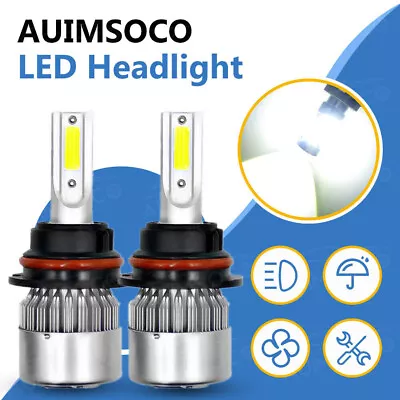 2Pcs 9007/HB5 LED Headlight Bulbs 6500K Super White High Low Beam Conversion Kit • $27.99