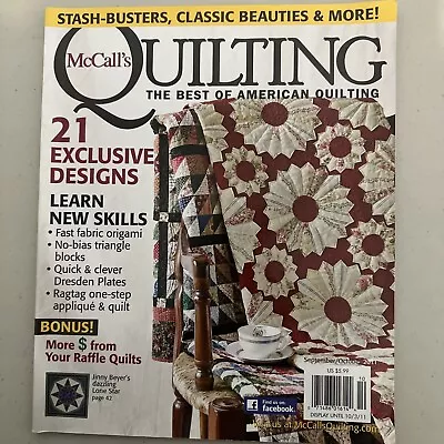 McCall's Quilting Magazine Sept/Oct 2011 W 21 Exclusive Designs W Fabric Origami • $7.94