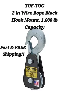 Tuf-Tug 1000lb Pulley Block Synthetic Or Wire Rope 7/32 In Max • $40.48