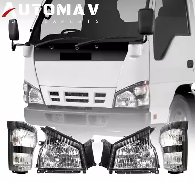 For 2004-2007 Isuzu NPR NKR NQR 05-07 GMC W4500 Headlights+Corner Lights 4Pc Set • $176.72