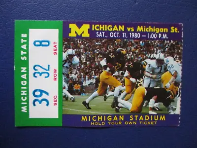 Michigan Vs. Ohio State 1980 Football Ticket Stub Anthony Carter TD For Win • $14.99