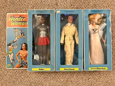 Mego 1976 Wonder Woman Nubia Queen Hippolyte Steve Trevor NRFB Lot Vintage MOC • $999.95