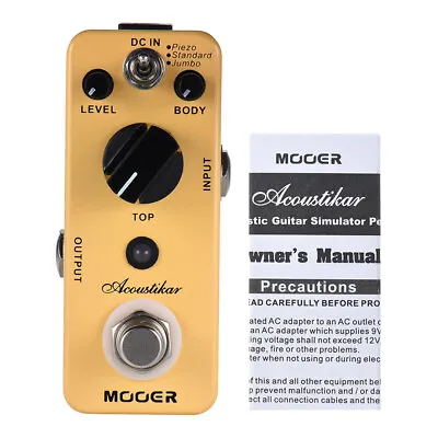 Mooer Acoustikar Acoustic Guitar Simulator Effects Pedal Simulation Pedal • $48.99