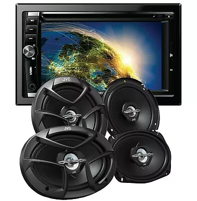 Gravity VGR-D900BT 2-DIN DVD Car Receiver + 2x JVC 6.5  & 2x 6x9  Car Speakers • $179.99