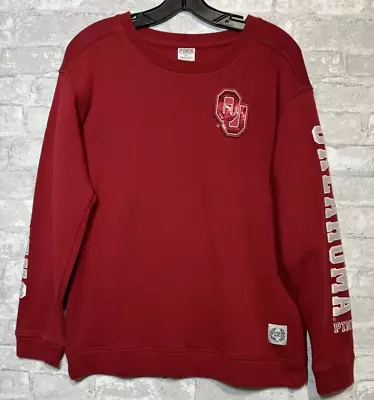 PINK Victoria’s Secret Red University Of Oklahoma OU Sweatshirt Size Small • $14