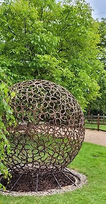 X-LARGE Horseshoe Sculpture Garden Feature Sphere Ball Feature 2.3 M With STAND • £2545