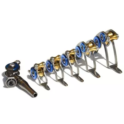 SEAGUIDE 6pc SCXRHG SCXRHT-T Brass Roller Heavy Guide Set Rod Building Component • $110