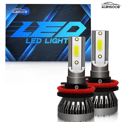 H11 Small LED Headlight Bulb Combo High Or Low Beam Bright White Light 6000K 2PC • $24.99