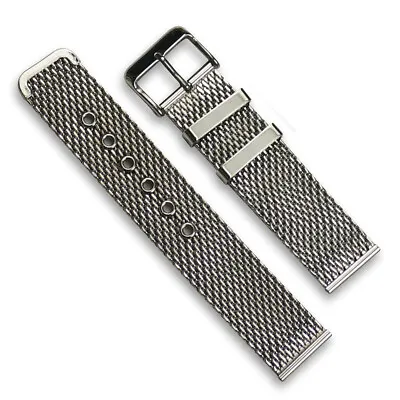 Stainless Steel Mesh Milanese Watch Strap Bracelet Silver Buckle Shark Band New • $15.09