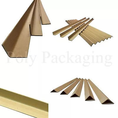 CARDBOARD PALLET EDGE PROTECTORS *ANY SIZE/QTY* Corner Guards Strips L-Shaped • £17.75