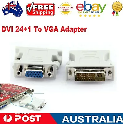 $9.99 • Buy DVI-D Male 24+1 Male To VGA Female Adapter White Socket Converter For PC Monitor